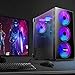 Pansonite Airflow ATX Mid-Tower Chassis PC Gaming Case with Door Opening Tempered Glass Side Panel,Side Ventilation, E-ATX Supported, 6 RGB Fans Pre-Installed (G01-DX6-0)