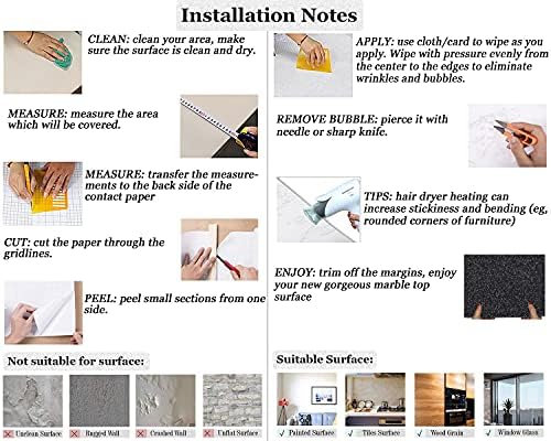 Niviy Sticky Back Plastic 40x300cm Self Adhesive Wallpaper Glitter Effect Practical Furniture Stickers Stain Proof Protection and DIY Renovation of Furniture Good Adhesion(Black)