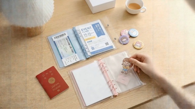 Amazon.co.jp: PERZUMI シール帳 女の子 透明 a6 バインダー 6穴