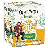 Captain Morgan Tropical Pineapple & Mango Flavour Rum 330 ml (Pack of 4)