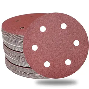 Tonmp 100 Pack 9-Inch 6-Hole Hook-and-Loop Sanding Discs for Drywall Sander -20 PCS Each of 60 80 120 150 240 Grits Drywall Sander Paper