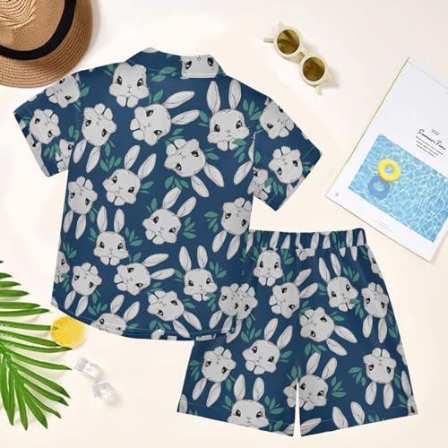 Image of visesunny Little Boys Short Sleeve T-Shirt Beach Shirts for Kids Casual Shorts Set Summer Clothes Outfits