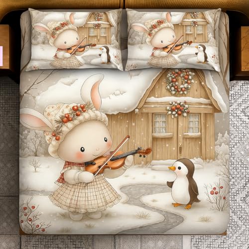 Image of King Size 7D Digital Print Bedsheet - 350 TC Cotton, Kids Friendly Design, Soft & Breathable 180 GSM Fabric, Machine Washable, Gift-Ready Packaging. (108x108 Inches). (Magical)