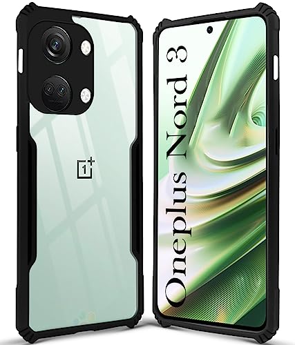 Image of Jkobi Back Cover Case for Oneplus Nord 3 5G (Shockproof with Polycarbonate Clear Panel | Professional Black)