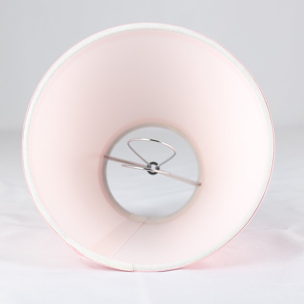 Urbanest Set of 2 Satin Chandelier Lamp Shade, 3-inch by 6-inch by 5-inch, Pink, Clip-on, Hardback