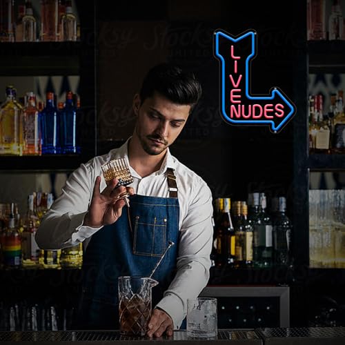 Image of Live N Neon Sign for Wall Decor Man Cave Bar Home Art Neon Light LED Neon Lights Signs with Dimmer for Bedroom Office Hotel Pub Cafe Recreation Room Sign