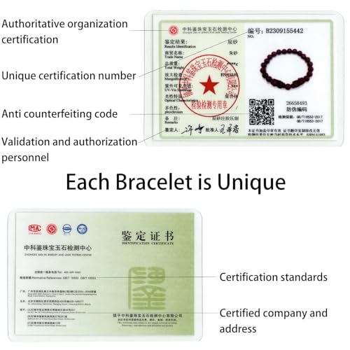 Feng Shui Bracelet Cinnabar Bracelet, Cinnabar PiXiu Bracelet Prayer Beads Dragon Protection Bracelet for Men Women, Red Bead Bracelets Jewelry Gifts Meaning to Attract Wealth and Good Luck3