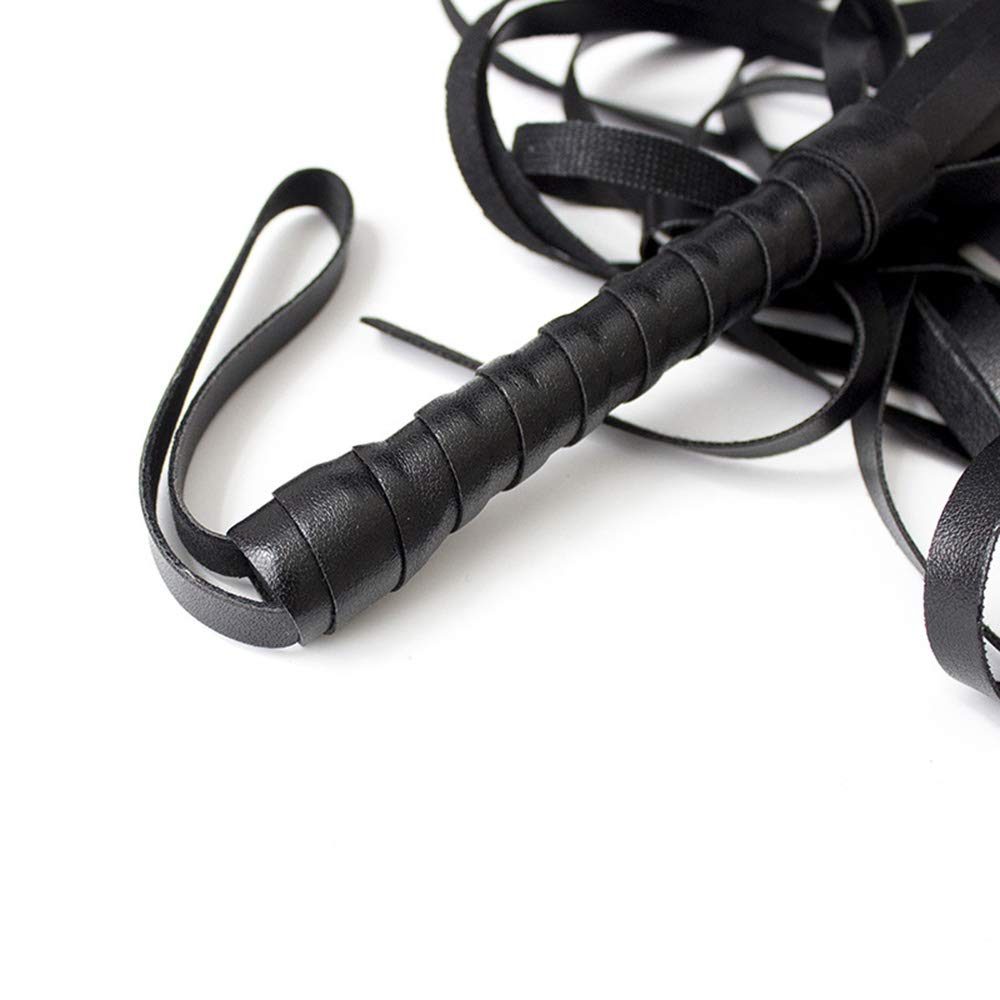 Látigo de Fetiche de Cuero, Azote de Azote de Flogger con Borla para Juego de Pareja