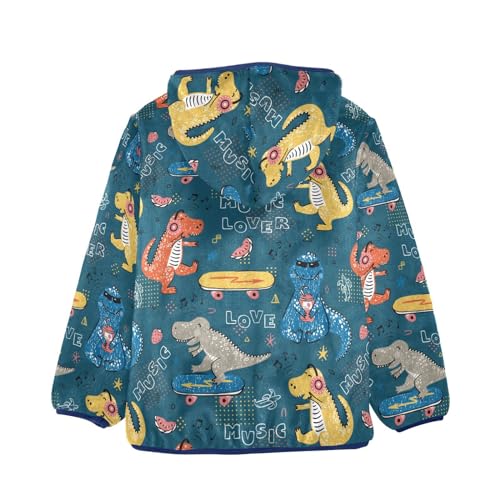 Image of Boys Fleece Jacket Hooded Autumn Winter Long Sleeve Thick Warm Outerwear;3-10 Years Kids Cute Fuzzy Jacket