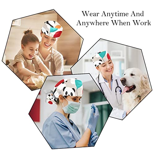 Chapeaux de travail pour hommes et femmes JDEZ : casquettes panda ajustables - 6