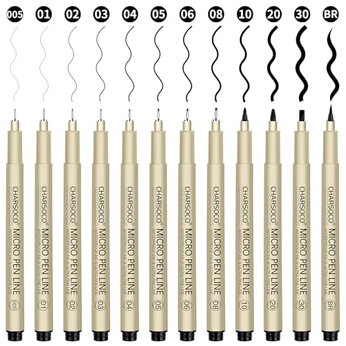 Black Micro Pens for Illustration and Sketching