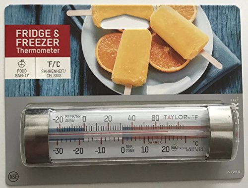 Taylor Precision Products Classic Design Freezer/Refrigerator Utility Thermometer (2 PACK)