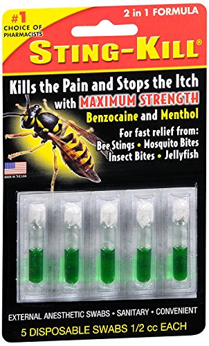 Special pack of 6 STING KILL DISPOSABLE SWABS 5 per pack