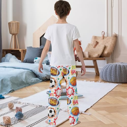 Boy's Pants Graffiti-Style Balls Jogger Pants Elastic Waist Long Bottoms Trousers with Pockets 6-14 Years3