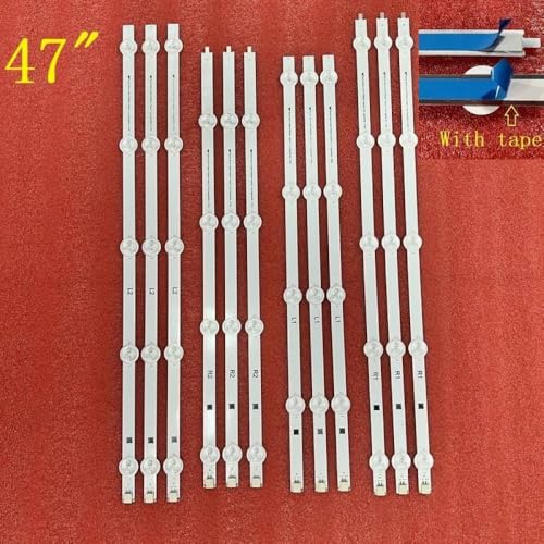 GHJtRs Tira de retroiluminación LED compatible con modelos 47LN5400 47LA6200 47LN5750 47LN5200 47LN5700 6916L-1174A 1175A 1176A 1177A(2set For 2 TV)