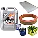 Produktbild QR-PARTS 69369611 Filter Set Inspektionspaket 5 Liter Motoröl Top Tec 4200 5W-30 MANN-FILTER Innenraumfilter Luftfilter Ölfilter