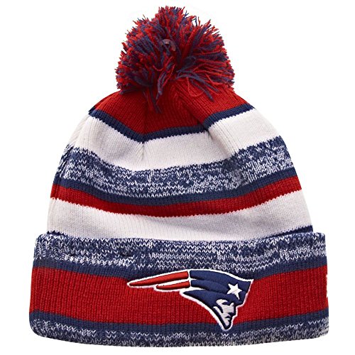 New England Patriots 2014 On Field Sport Cuffed Pom Knit Beanie Hat/Cap