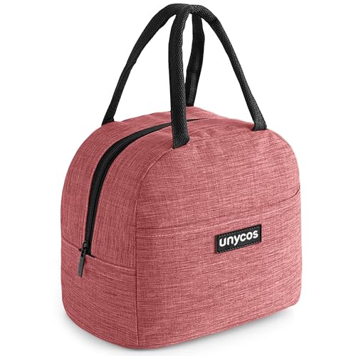 unycos - Bolsa Térmica Porta Alimentos【7L】 Nevera Portátil con Aislamiento, Lunch Box Impermeable, Hermética e Isotérmica, Porta Fiambrera para Almuerzo, Oficina, Viaje, Pícnic o Colegio (Rojo)
