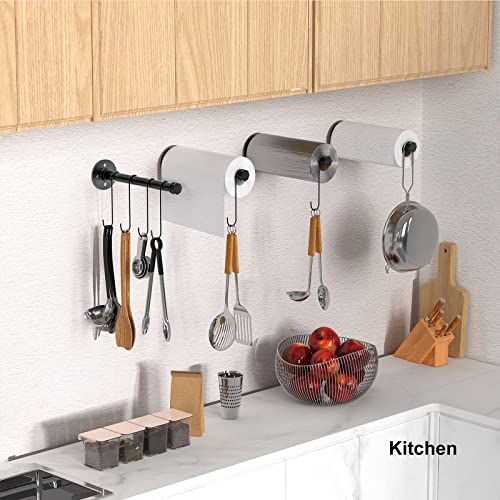 Industrial Pipe Closet Rod-13.45 Inch Wall Mounted Industrial Pipe Clothing Rack Heavy Duty Pipe Shelves For Hanging Clothes Coats Laundry Room Organizer Storage Hanger Shelf Space Saving (4Pcs ) #TOP3