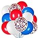 JOYYPOP 80Pcs Red White and Blue Latex Balloons with Confetti Balloons for 4th of July Decorations Independence Day Patriotic Anniversary