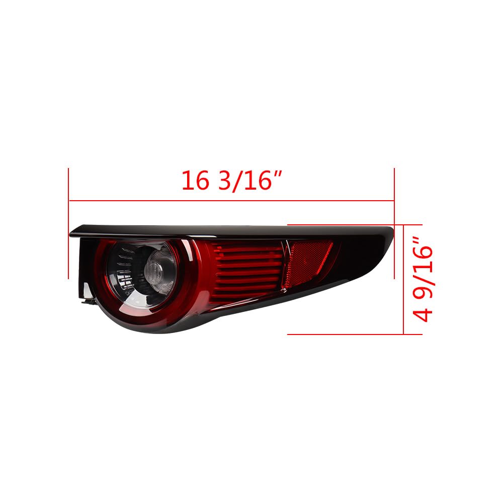 Astra Depot Passenger Side Tail Light Assembly Brake Stop Turn Signal Lamp Compatible for 2020-2023 Mazda CX30 CX-30 MA2805137C MA2805137D