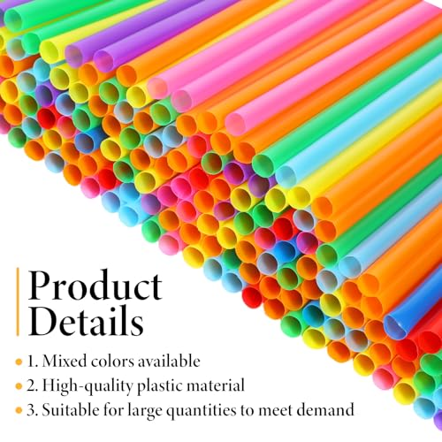 1200 pitillos plásticos desechables multicolor largos 25.9 cm miniatura 6