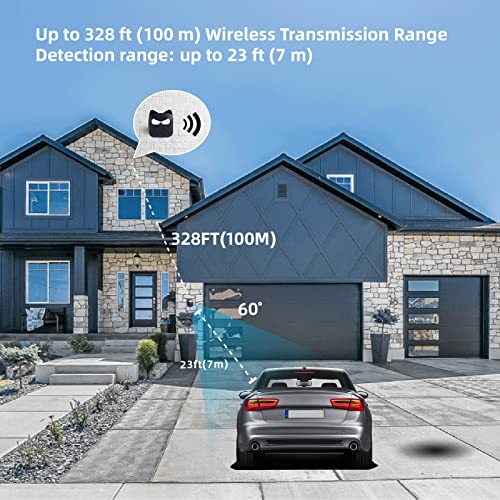 Seanme Driveway Alarm Wireless Outside Weatherproof, 328 Ft Long Range Wireless Outdoor Driveway Sensor Alert, 1 Alarm And 1 Waterproof Ip65 Pir Motion Detector #TOP1