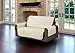 Linen Store Quilted Microsuede Pet Dog Couch Furniture Protector Cover With Tucks, Beige, Loveseat