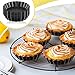 Tessco 16 Pieces Mini Tart Pans with Removable Bottom Nonstick Quiche Mini Pie Tart Pans Bakeware Mold Fluted Side for Pies(Black Gray Round,3 Inch)