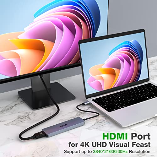 Hub USB C pour MacBook Multiport HDMI Lecteur Carte SD TF - 4