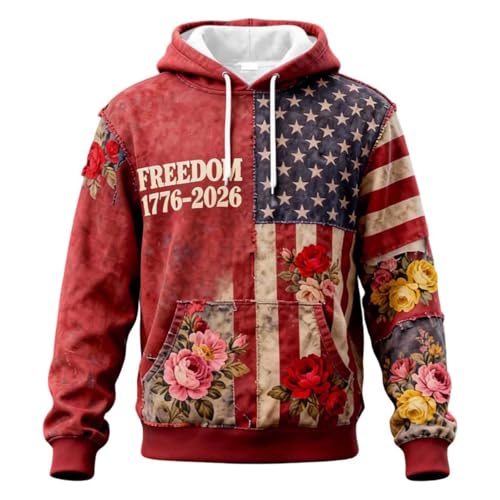 Sweat à capuche patriotique contre le froid pull doux coton polyester pour homme et femme