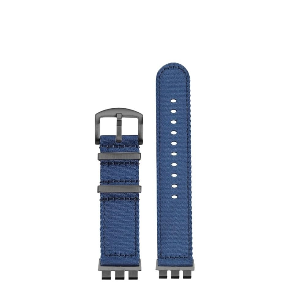 Correa de nailon de 21mm para reloj Swatch con adaptadores de metal 6