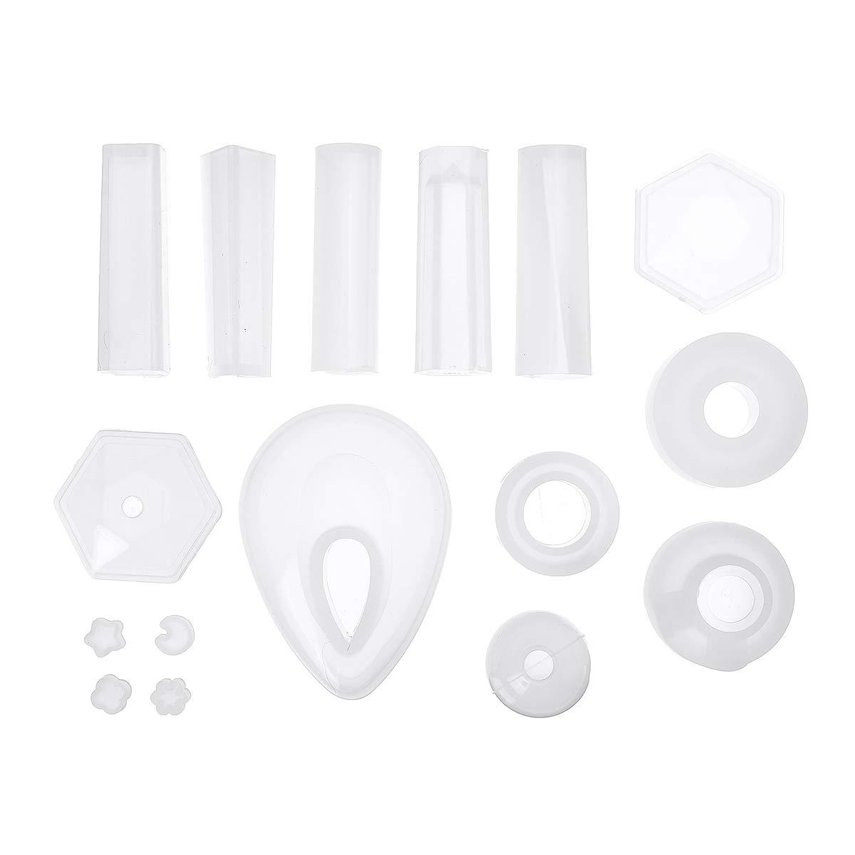 Kit de herramientas de molde Diy de 98 piezas para manualidades, moldes de resina epoxi de silicona
