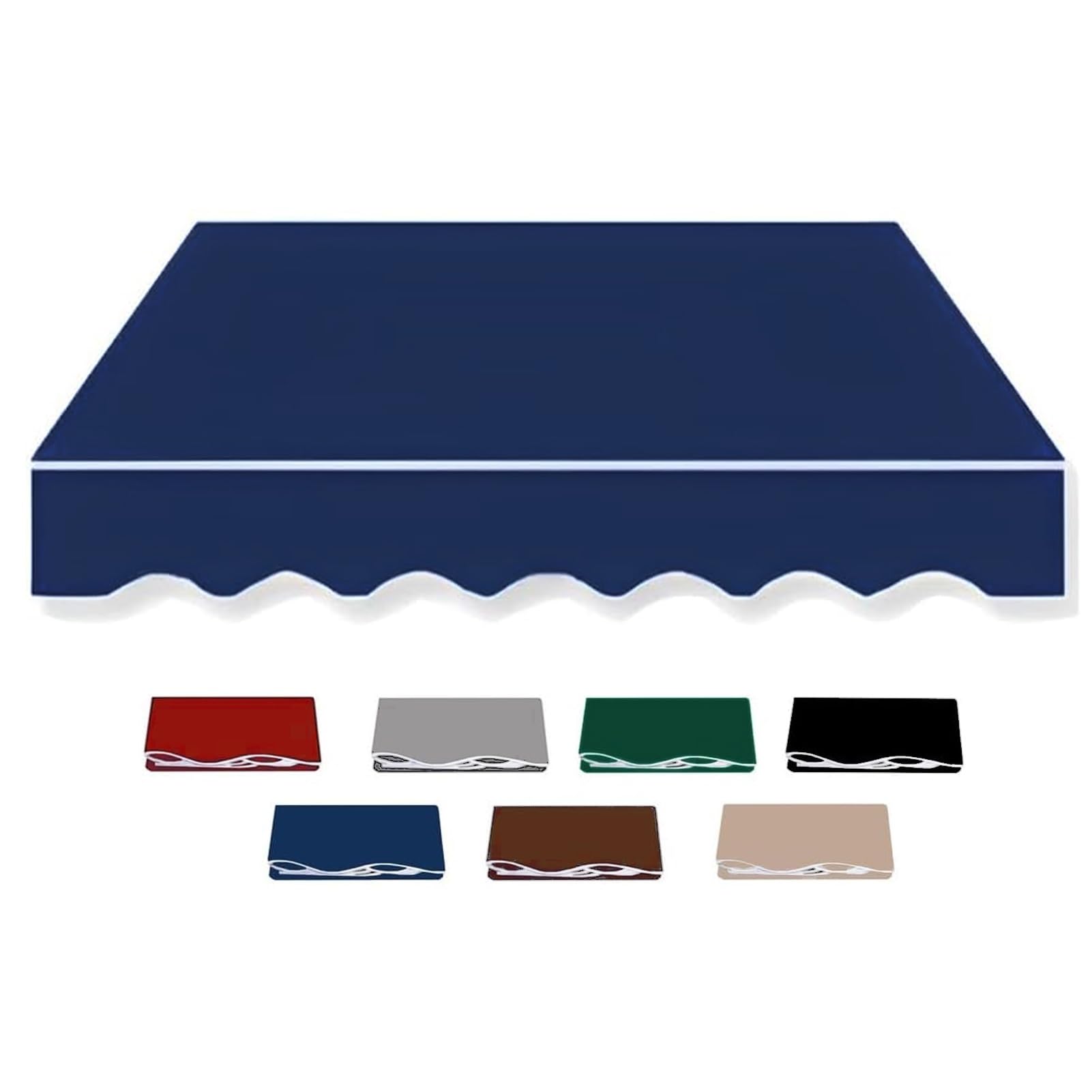 Tissu de rechange résistant aux UV pour pare-soleil extérieur - Bâche en polyester 280 g pour jardin et terrasse (bleu, 250 x 200 cm)