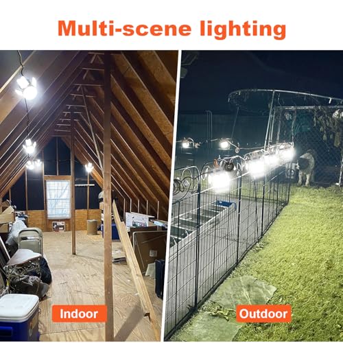 70w LED Temporary Work Light,10500Lm 5000K Super Bright Construction Lights 4 Adjustable Light Panels,Led Work Light IP67 Dust Waterproof with Hook Portable Linkable for Job Site Garage Lighting