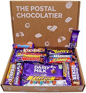 Chocolate Cadbury Hamper Box, with Dairy Milk, Twirl, Wispa, Chomp, Boost, Picnic, Large Variety Premium Selection Box For Kinds, Birthday, Celebrations, Last Minute Gifts and Special Occasions