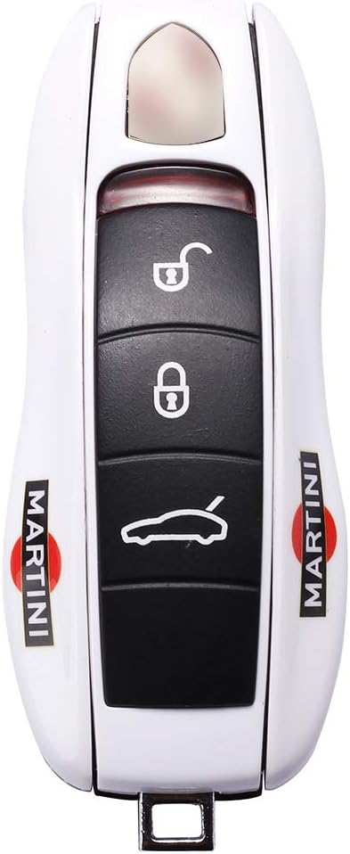 Car Key Case Keyshell Covers for Porsche Panamera,Cayenne,Macan,Boxster,Cayman,718,911 (Martini, Style A) - Image 7