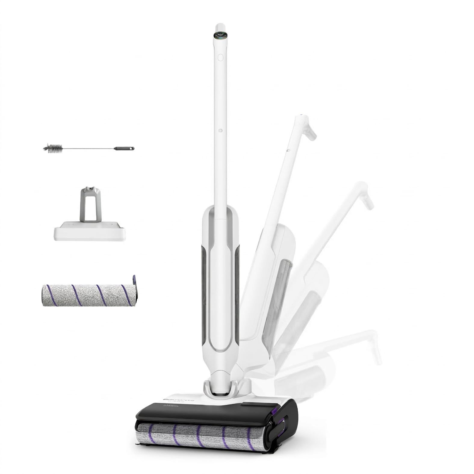 Rowenta X-Clean 10, Aspiradora Fregona Eléctrica Sin Cable, Tecnología Wet & Dry y Dual Edge, Autolimpieza y Secado Automático, Gran autonomía y pantalla LED, Ligera, Flexible, GZ7540WO
