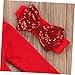 Toyvian 1set Fashion Girls Santa Claus Costume Pants and Cartoon Print for Christmas Parties School Events and Festive Celebrations