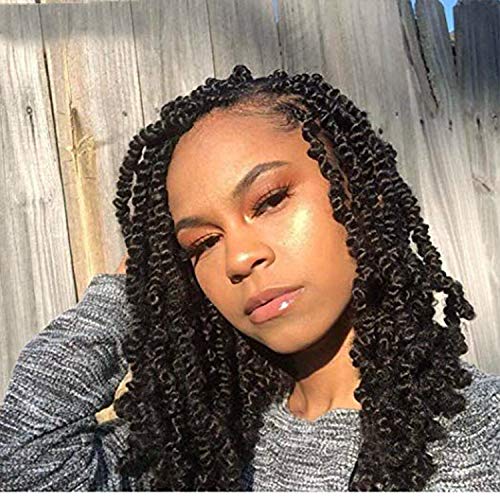MISSQUEEN 3 Pack Spring Twist Crochet Braids Bomb Twist Crochet Hair Ombre Colors Synthetic Fluffy Hair