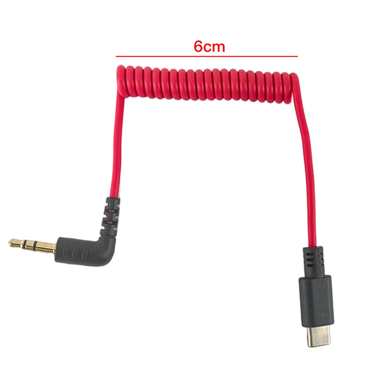 Laroal USB C to 3.5mm Audio Cable Microphone Adapter Microphone Spring Cable Compatible with Rode Wireless GO 2 / ME/Pro Lark M1 / M2 / MAX / 150 / M1 / MAX Duo - Image 3