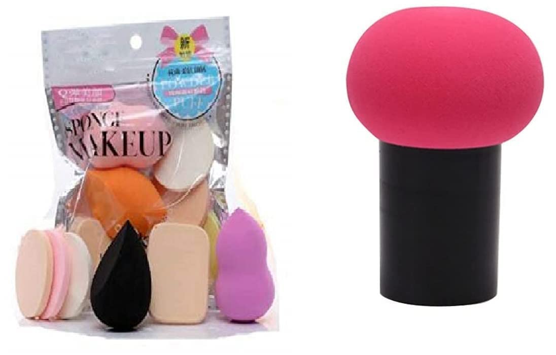Lusty Soul Mushroom Powder Puff Blender Sponge with Makeup 6 In 1 Beauty Blender - PACK OF 7 (MULTICOLOR)