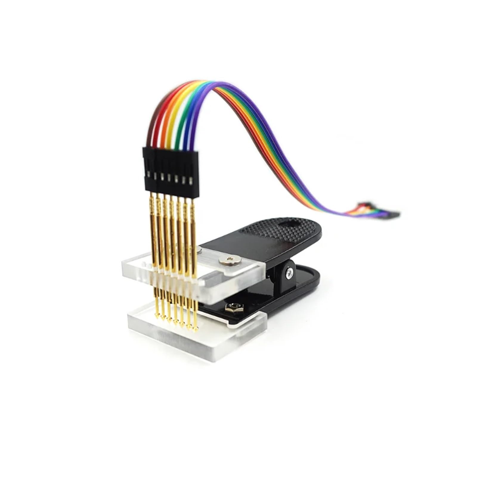 VNJUGF Pozłacane 3P 4P 5P 6P 7P 8P 9P 10P Narzędzie do zaciskania sondy PCB Program do pobrania Burn 2.54mm Pin Pitch Clamp Fixture wanglan(2.54mm 1x9Pin)