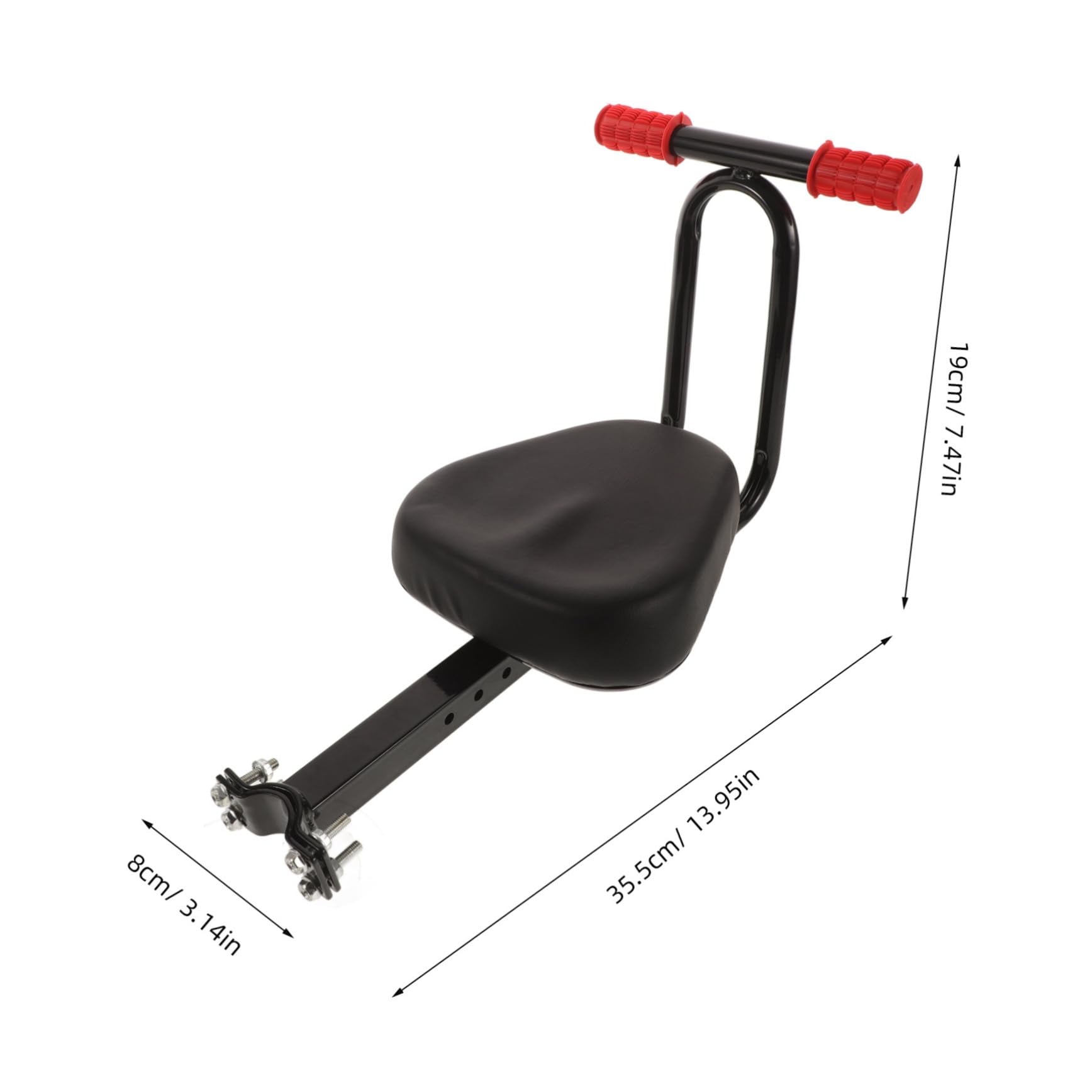 Happyyami Seggiolino Ergonomico per e Bambini Mountain Elettrica Bici Design Metallo Resistente, Comodo e Sicuro per Bambini Stile Moderno Bike