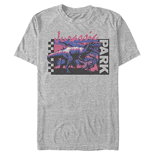 T-shirt Jurassic Park homme grande taille 4XL gris chiné original