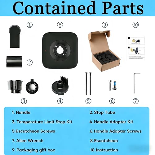 Manija de ducha negra mate T2471BL compatible con Moen Genta LX Posi-Temp Valve Trim Kit, para válvulas balanceadoras de presión Moen 2510/2520/2570/2580/2590, no corrosiva miniatura 4