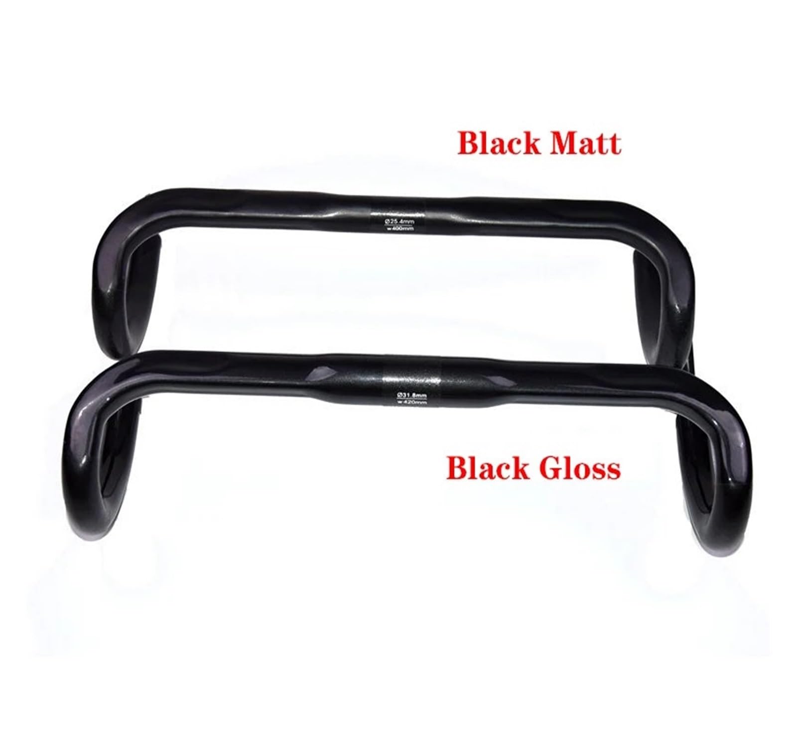 Manillar de carbono para bicicleta de carretera Manillar de bicicleta de carretera de carreras de 25,4 31,8 mm de fibra de carbono completo, manillar doblado de bicicleta de carbono, cable externo(Glo