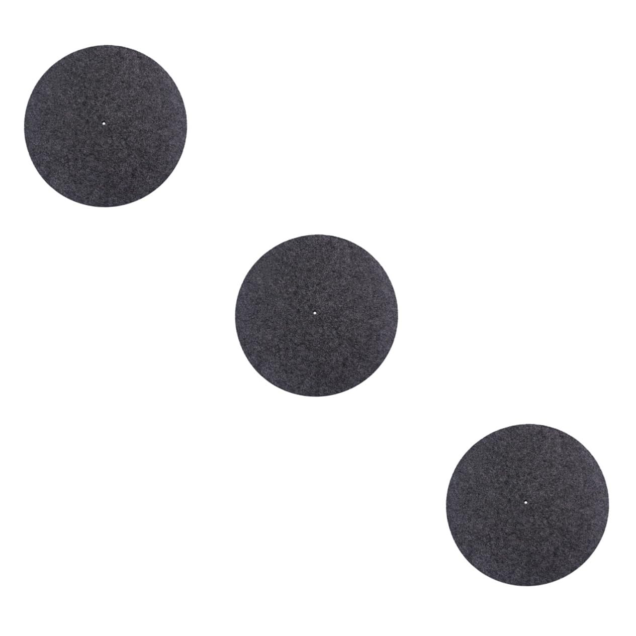 3 Piezas Tocadiscos Tapete De Corcho para Tocadiscos Tapete De Lana Tapete Acrílico para Tocadiscos Tapete para Discos Antiestático Tapete para Discos De Vinilo Tapete para
