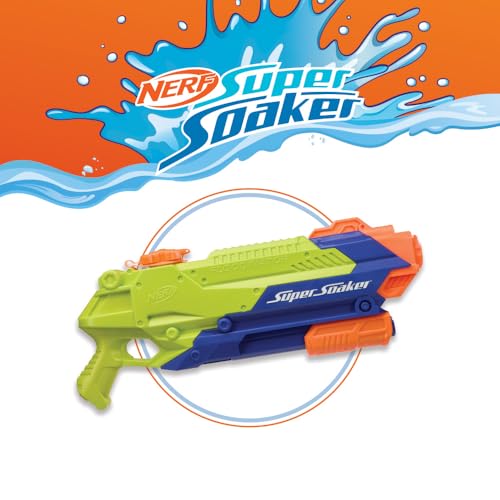 Image of Nerf Super Soaker Floodinator Water Blaster | 2070 ml (2.07 l) Capacity Tank | Pump Action | Pichkari for Outdoor Water Games | Branded Toy Pichkari for Holi Festival | Kids Ages 6+