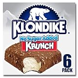 Klondike, Ice Cream Bars, Krunch No Sugar Added, 6 Count (Frozen)